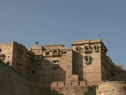 WS, Jaisalmer Fort, Jaisalmer, Rajasthan, India Stock Footage