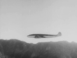 Howard Hughes' Constellation airplane sets flight record Stock Footage