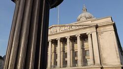 Council House & Ornate Post on Old Market Square, Nottingham, England, UK, Europe Stock Footage