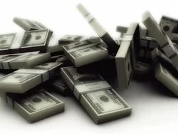 Falling Dollar Stack Stock Footage