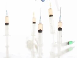 HD SLOW MOTION: Picking Up A Syringe Stock Footage