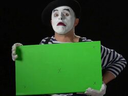 Mime Green Card 6 - medium with Tracking Points Stock Footage
