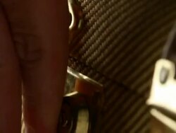 Opening the Case Stock Footage