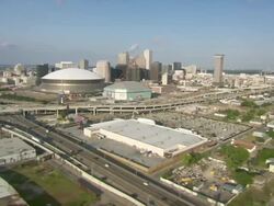 AERIAL WS View of City / New Orleans, Louisiana, United States Stock Footage