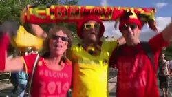 CLEAN : World Cup: Belgian fans feel lucky after close match News Clip