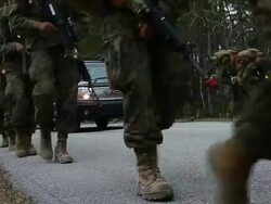Female Marines Participate In Marine Combat Training At Camp LeJeune Stock Footage