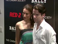 America Olivo and Christian Campbel at The Cinema Society And Bally Host A Screening Of Summit Entertainment's "Red 2" Stock Footage