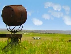 Plane Spotligth looks at the Sky Stock Footage