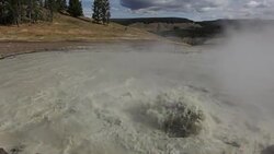 Boiling Mud Geyser Hayden Valley Yellowstone National Park Wyoming Stock Footage