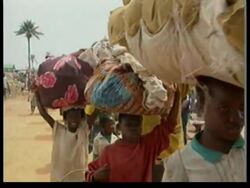 GUINEA:  UNHCR COMMISSIONER LUBBERS VISIT (V) News Clip