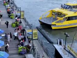 TIME LAPSE: Water Taxi, South Street Seaport, NYC Stock Footage