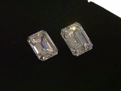 Christie's Previews the Ponahalo Diamonds Before Auction Stock Footage