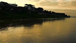 Sunset river Stock Footage