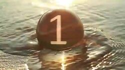 Glass ball at seashore, countdown Stock Footage