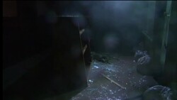 Rain and debris blow through a broken window during a violent storm. Stock Footage