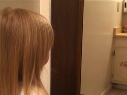 Mirror and child Stock Footage