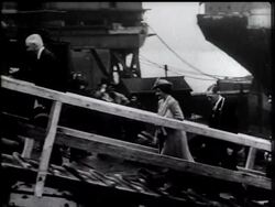 THEIR MAJESTIES GREET SHIPYARD WORKERS - News Clip