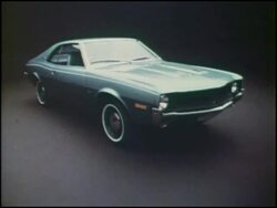 1970 AMC TV commercial with CEO Roy Chapin Stock Footage