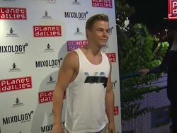 Derek Hough at Joey Fatone And Kym Johnson Host After Party For Premiere Of Dancing With The Stars At Mixology 101 on 9/24/12 in Los Angeles, CA. Stock Footage