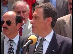 Jerusalem/West Bank - Arafat meets Cem for talks News Clip