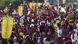 CLEAN : Barefoot devotees in spectacular Catholic News Clip