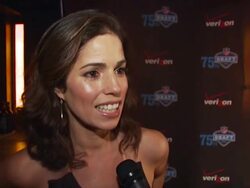 INTERVIEW: Ana Ortiz talking about being a Jets fan, the end of her show Ugly Betty, a possible Ugly Betty the movie. Stock Footage