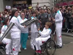 Tanni Grey-Thompson Carries Paralympic Flame News Clip