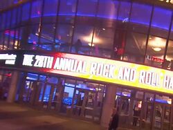 ATMOSPHERE - signage at 28th Annual Rock and Roll Hall Of Fame Induction Ceremony - Arrivals 4/18/2013 in Los Angeles, CA.(Footage by WireImage Video/Getty Images Entertainment Video) Stock Footage