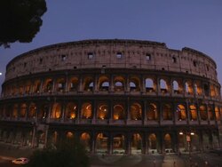 WS LD Coliseum at Dusk / Rome, Italy Stock Footage