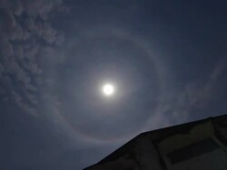 Moon halo Stock Footage