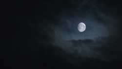 Full Moon and Clouds Stock Footage