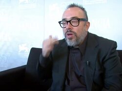 INTERVIEW Alex de la Iglesia on the audiences and Quentin Tarantino reaction. at the Balada Triste de Trompeta Interviews: 67th Venice Film Festival at Venice . (Footage by WireImage Video/GettyImages) Stock Footage