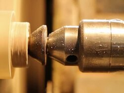 Operating the Industrial Lathe Stock Footage