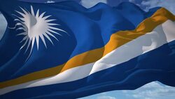flag of Marshall Islands Stock Footage