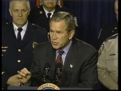 Bush warns he may reject new homeland security bill News Clip