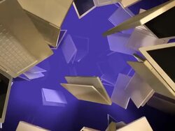 (Loop) Laptops Falling, Floating Stock Footage