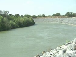 Rio Grande River with people swimming News Clip