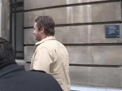 Jamie Oliver sighted arriving at BBC Radio Two Stock Footage