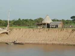 WS POV Shore of Mekong River / Saigon, Vietnam  Stock Footage