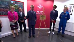 Prince Charles Meets Tim Peake At Bristol Prince's Trust office News Clip