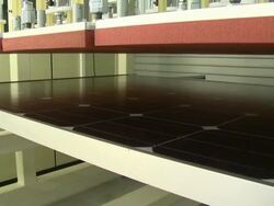 Scene of pressure testing at solar battery Stock Footage