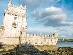 HD Timelapse: Belem Tower ay Lisbon Portugal Stock Footage