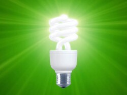 Shine of Compact Fluorescent Light Bulb (HD1080) Center Stock Footage
