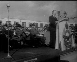 WAR-TIME COMRADESHIP COMMEMORATED BY MEMORIAL GATE News Clip