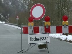 MS View of street near saar river  /  Kastel-Staadt, Rhineland-Palatinate, Germany Stock Footage