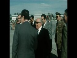UPITN 5 11 74 BOURGUIBA AND SADAT DEPART FROM ALGIERS News Clip