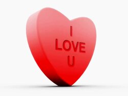 Candy Heart : I Love You NTSC (With Alpha) Stock Footage