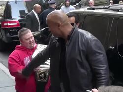 Dwayne 'The Rock' Johnson at Radio City Music Hall Stock Footage