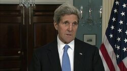 Secretary of State John Kerry met with European Union officials ahead of announced EU plans to extend sanctions against Russian officials. The State Department has strongly condemned Russia's role in continued violence in eastern Ukraine. (Jan. 29) News Clip