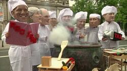 Oxfam activists stage colourful protest calling for an end to world hunger News Clip